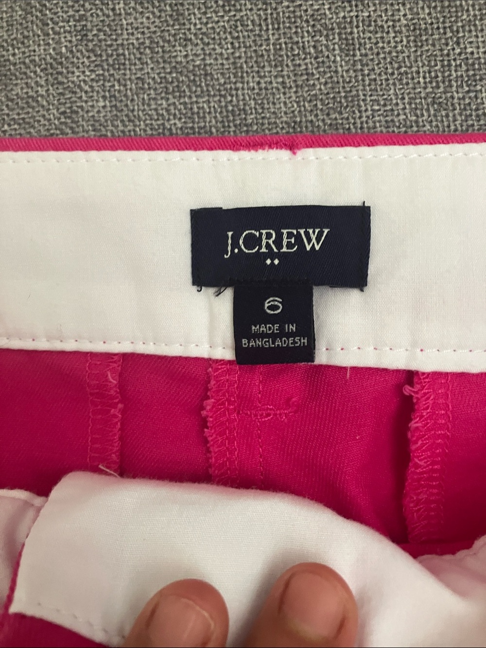 J. Crew Hot Pink Cotton Chino Bermuda Shorts Size 6 - Picture 2 of 6